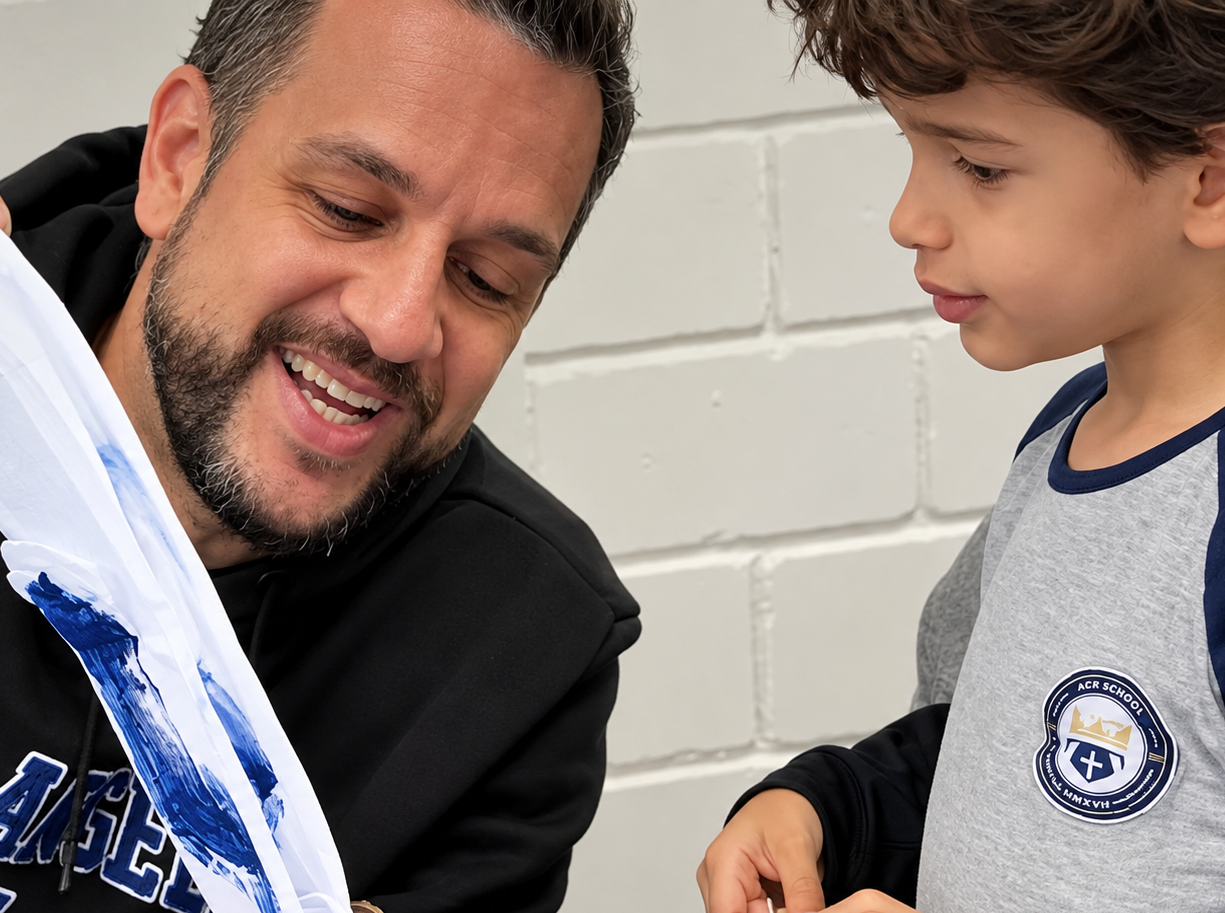 Pai e filho na ACR School